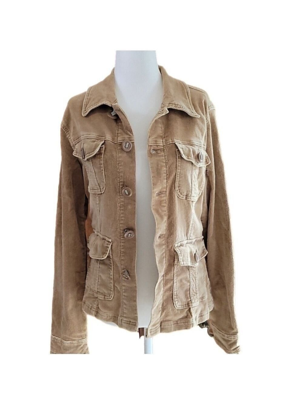 Women’s Plugg Vintage Tan Corduroy Jacket Size Small!
